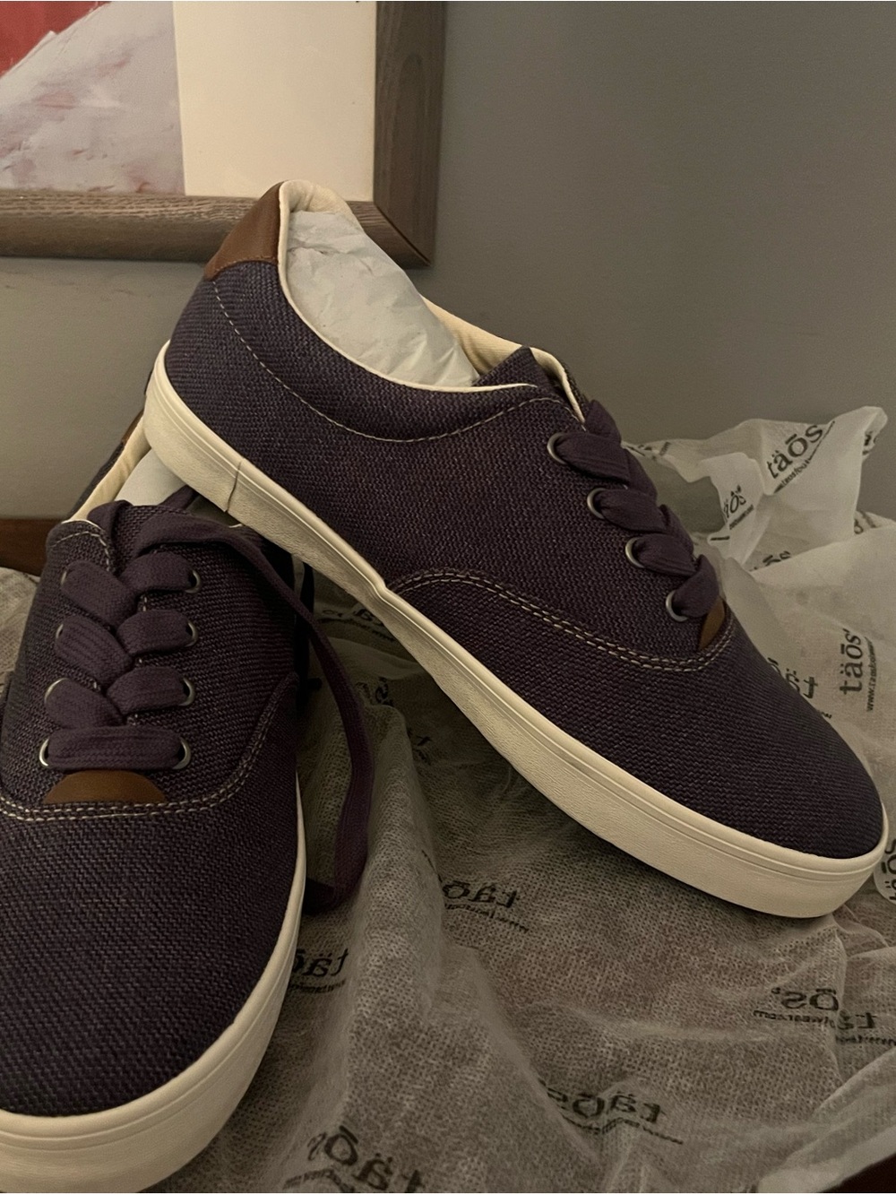 New Taos Ballentine Men's Canvas Lace-Up Sneakers - Dark Navy Blue - Size 8 M